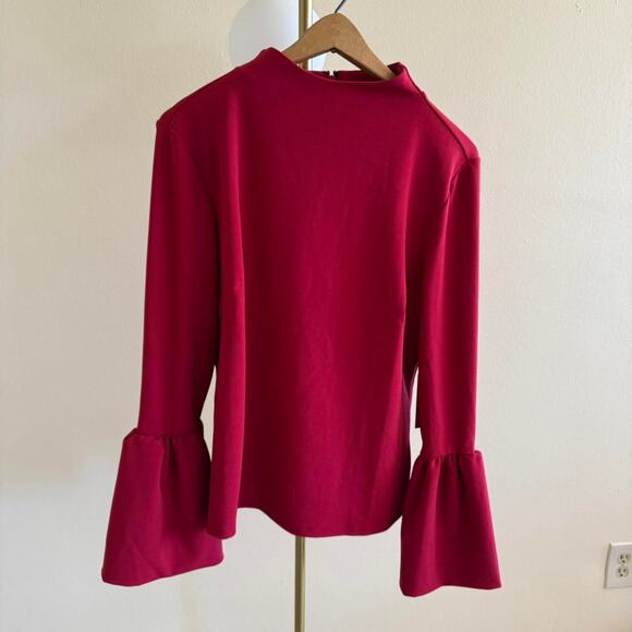 Red Vince Camuto Bell Sleeve Top - Picture 8 of 8